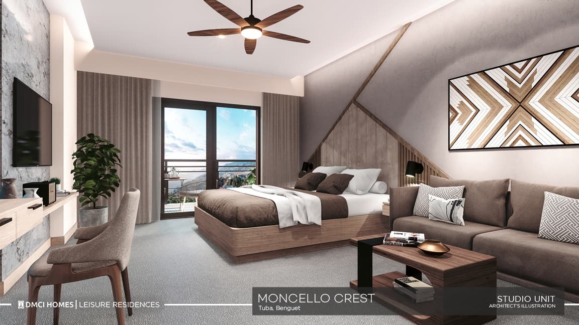 RFO STUDIO or 1-2 BEDROOM w/ mini bar & Balcony ECO-AGRICULTURAL MOUNTAIN RESORT CONDOTEL UNITS in TUBA, Benguet - CC