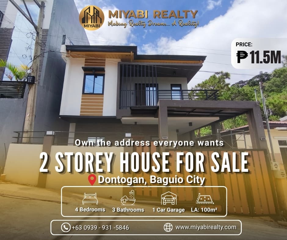 11.5M Readu For Occupancy 2-Storey House & Lot For Sale in Dontogan, Baguio City | 4BR - LSS