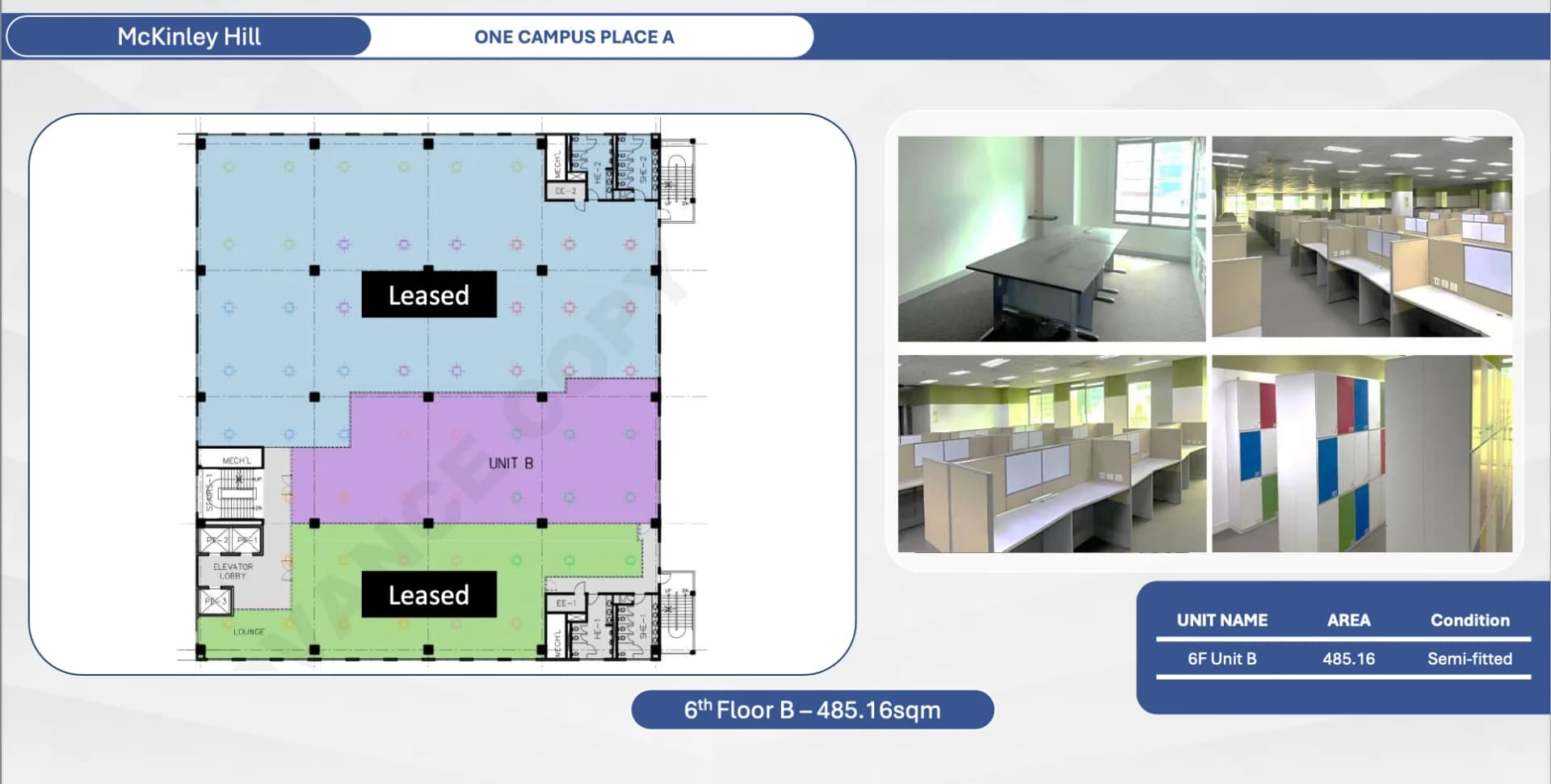One Campus Place | 485sqm Office Space for Rent in Taguig City - Mckinley