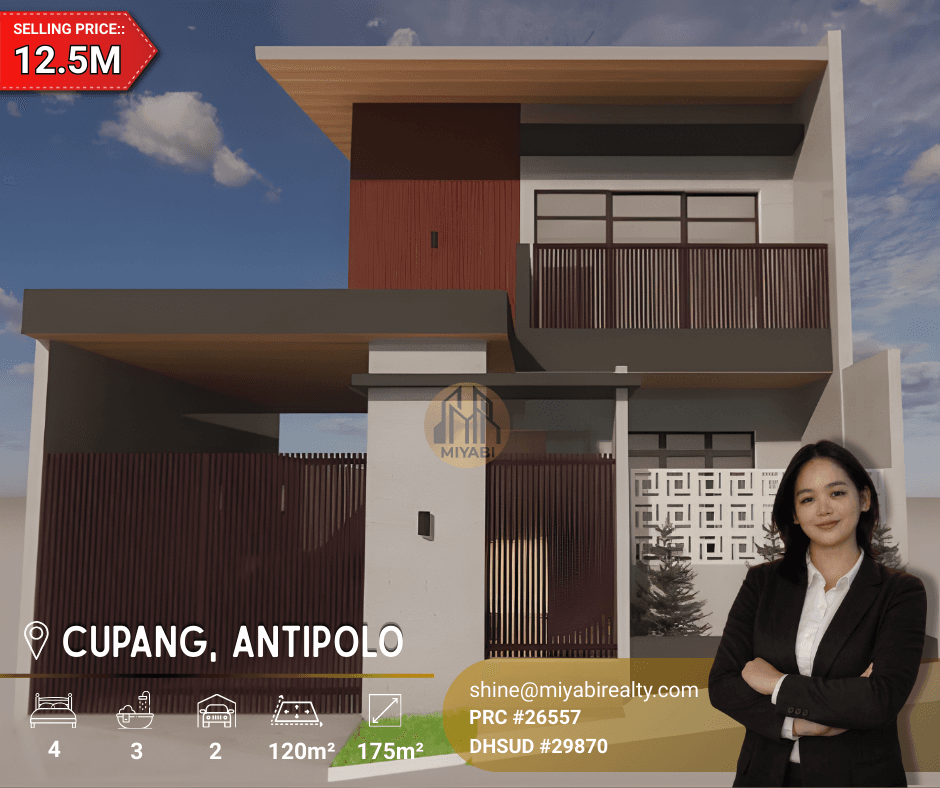 12.5M Brand New 2 2 Storey Single Attached House And Lot Near SM Masinag For Sale in Cupang Antipolo - LSS
