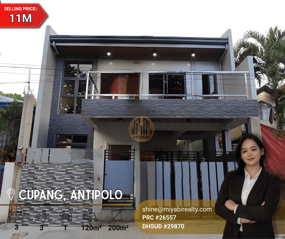 Ready For Occupancy 13.5M 2 Storey Single Attached House & Lot Near SM Masinag in Cupang Antipolo For Sale - LSS