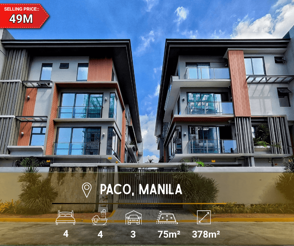 4BR 378sqm Townhouse for Sale in Manila