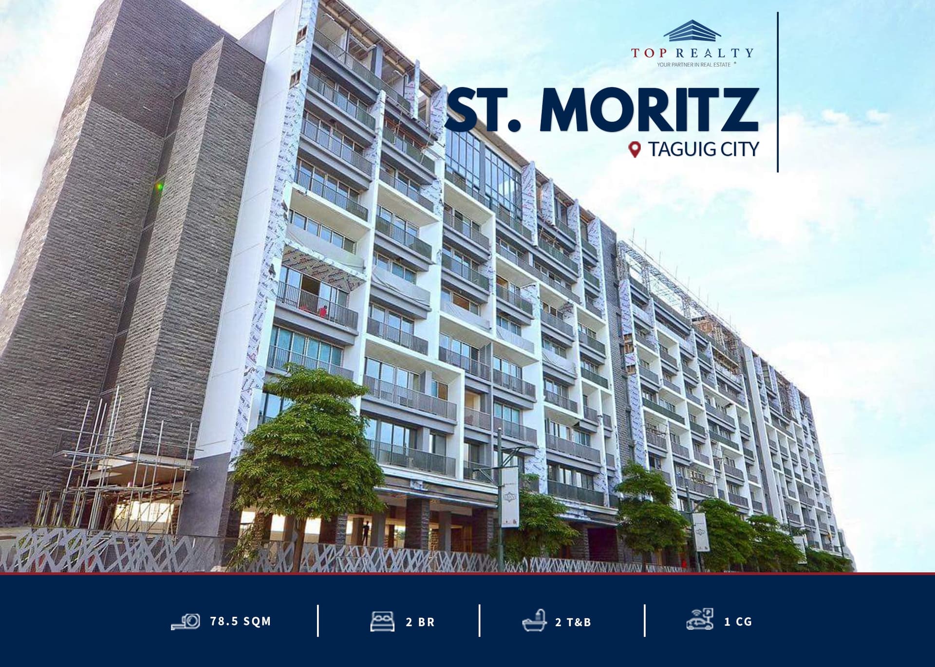 St. Moritz BGC | Spacious 2 Bedroom 2BR Condo with Balcony for Sale in McKinley, Taguig City