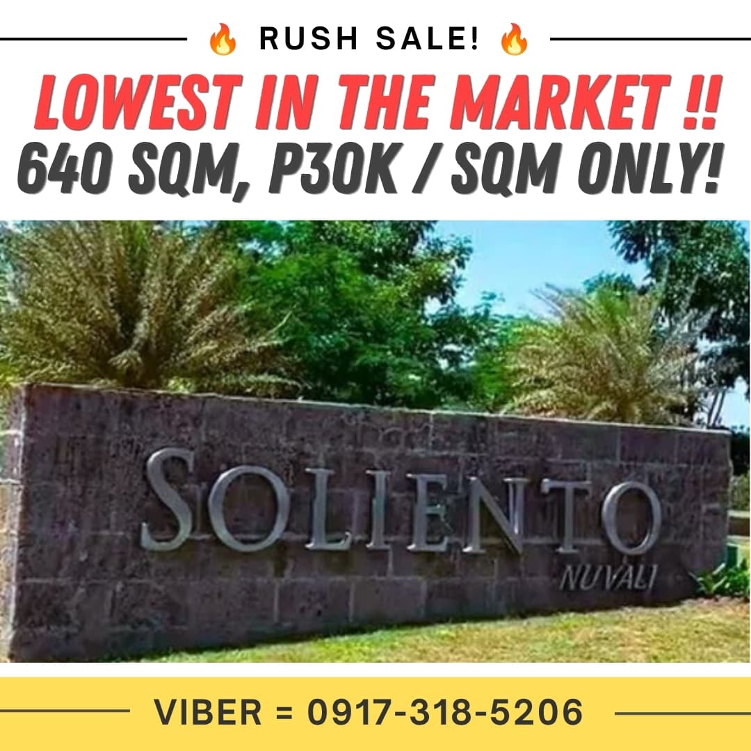 🔥 Rush Sale! Lowest in the Market!! Soliento Nuvali Lot by Ayala Land Premier
