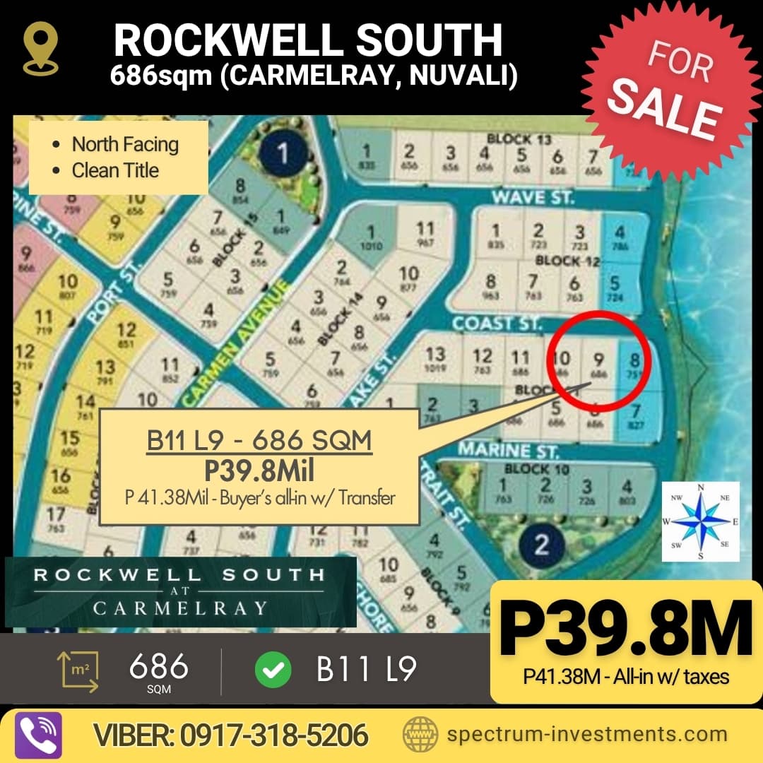 🌟 Rare ROCKWELL Subdivision Land for sale in Nuvali - Rockwell South at Carmelray