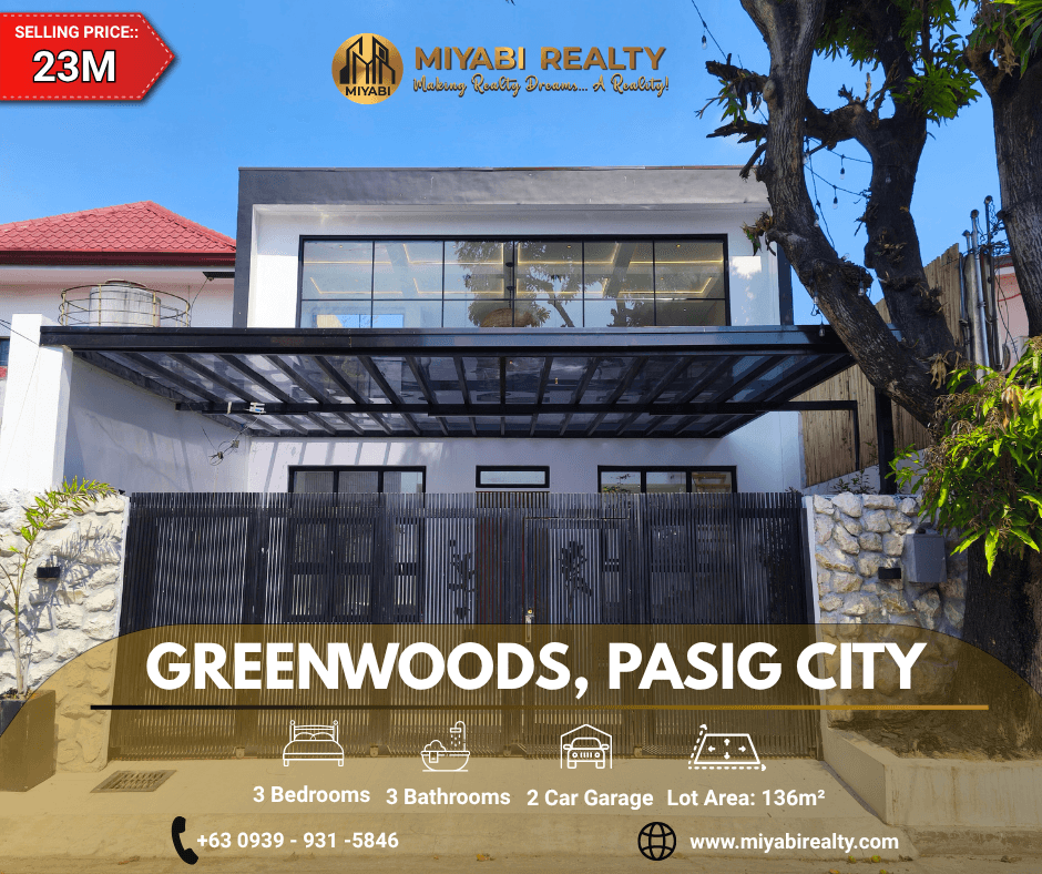 23M Brand New 2 Storey Smart Home with 3BR in Greenwoods Pasig For Sale - LSS