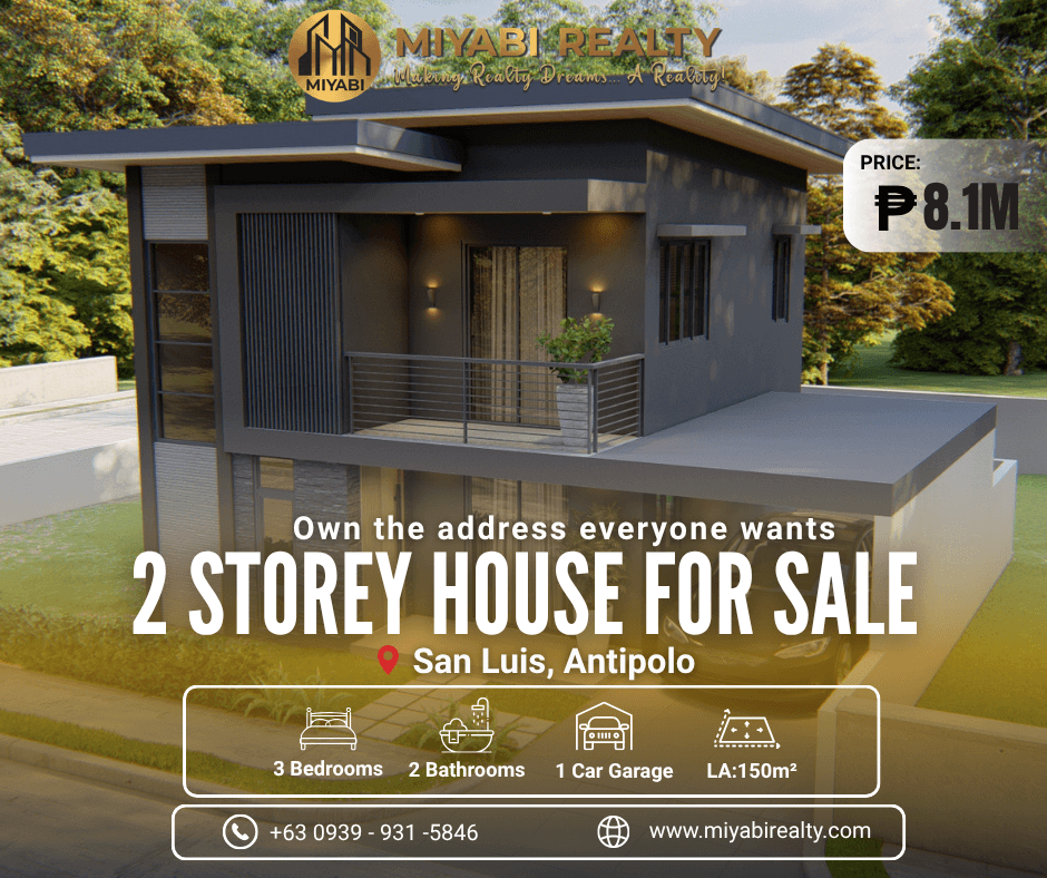8.1M Brand New 2 Storey Single Attached House & lot with Zero Downpayment For Sale in San Luis Antipolo - LSS
