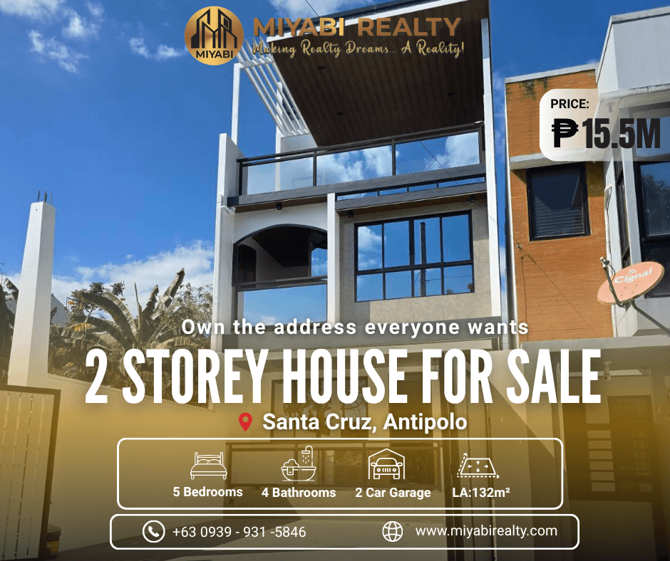 Preselling 15.5M 2 Storey Single Attached House & Lot Near Robinsons Antipolo For Sale in Santa Cruz Antipolo - LSS
