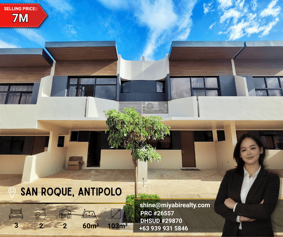 Brand New 2 Storey Compound Townhouse with 2CG in San Roque Antipolo For Sale - LSS