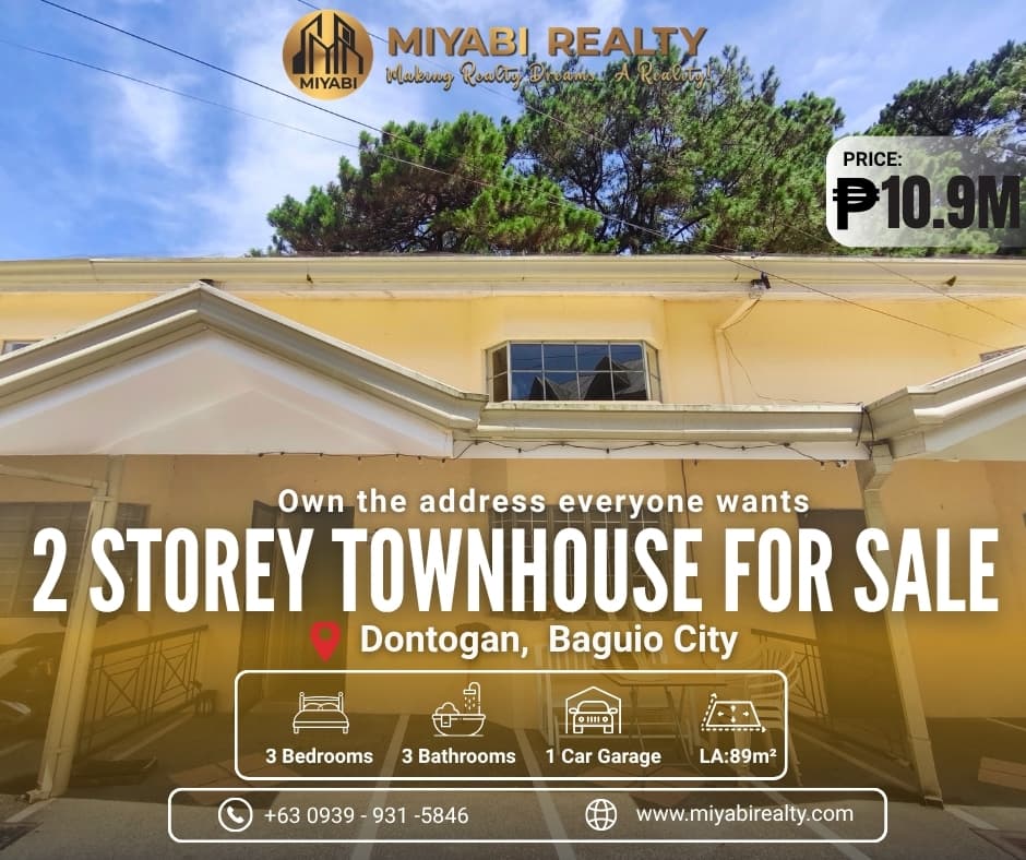10.9M Ready For Occupancy 2 Storey Townhouse with Loft For Sale in Greenvalley Baguio City - LSS
