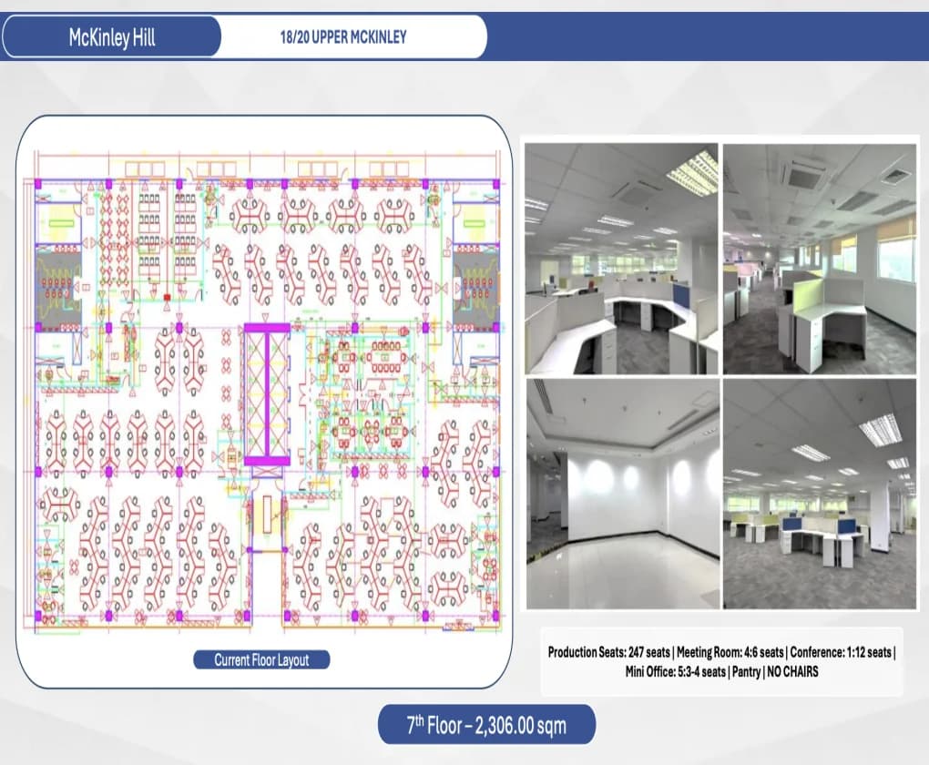 18/20 Upper Mckinley Bldg | 2306sqm Office Space for Rent in Taguig City - Mckinley