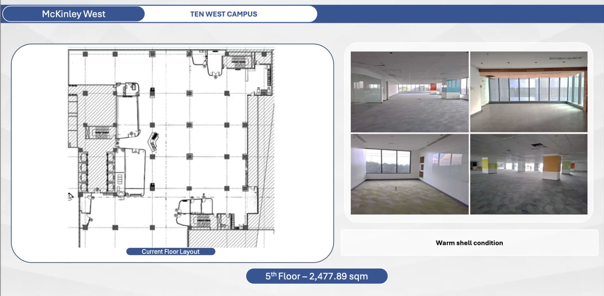 Ten West Campus | 2478sqm Office Space for Rent in Taguig City - Mckinley