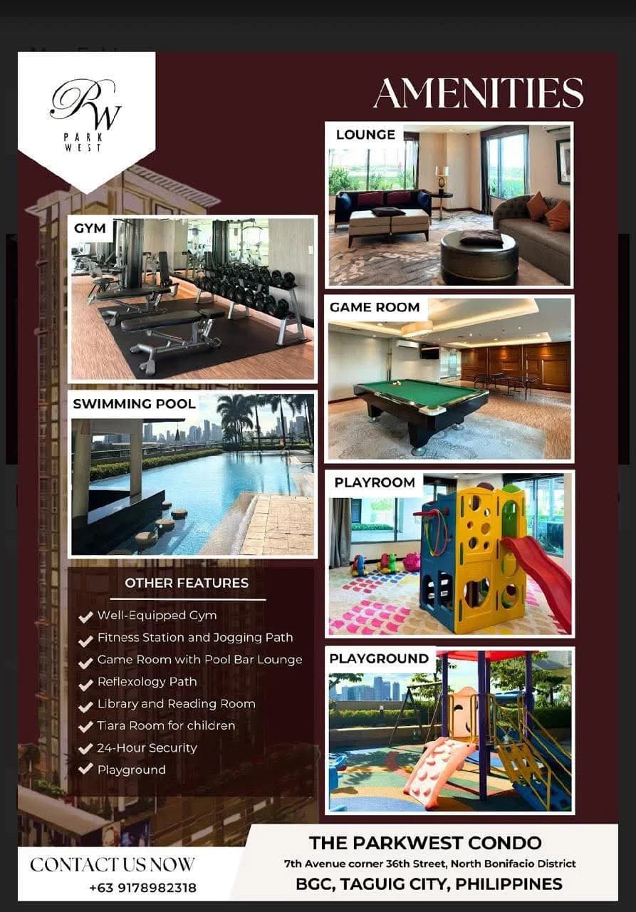 The Parkwest Condo | 1BR 32sqm Condo for Sale in Taguig City