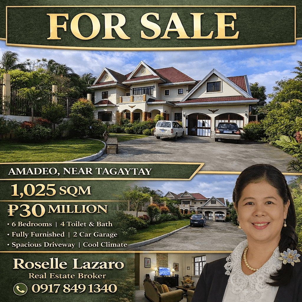Luxury 6 Bedroom House & Lot For Sale | Amadeo Cavite near Tagaytay