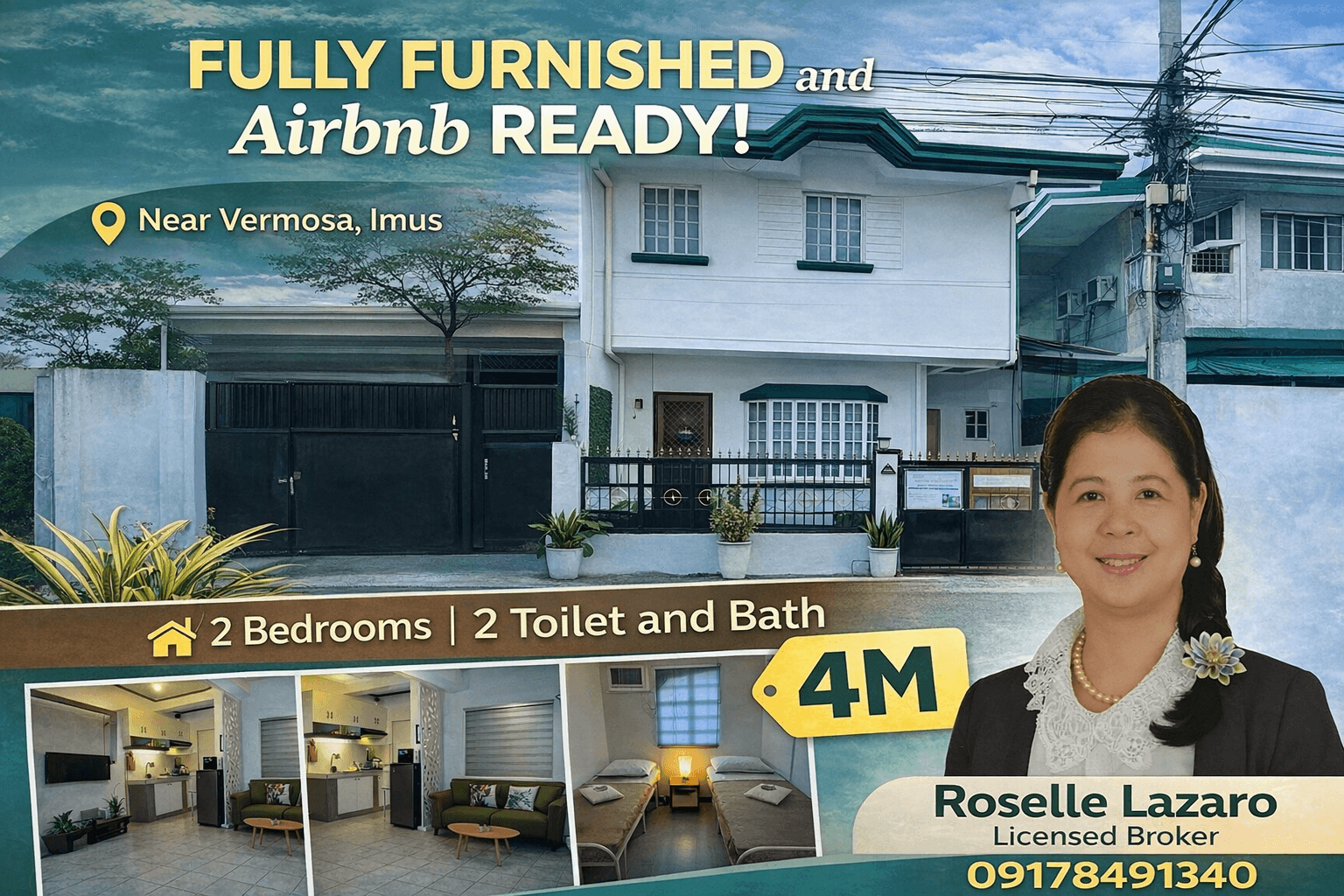 Luxury 2 Bedroom House & Lot For Sale | Anabu Imus Cavite near Vermosa Imus and SM Molino