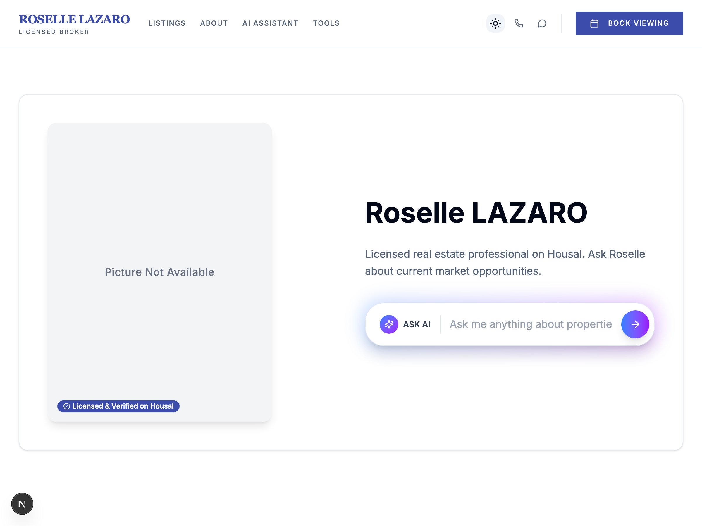Roselle LAZARO — live AgentSpace profile on Housal